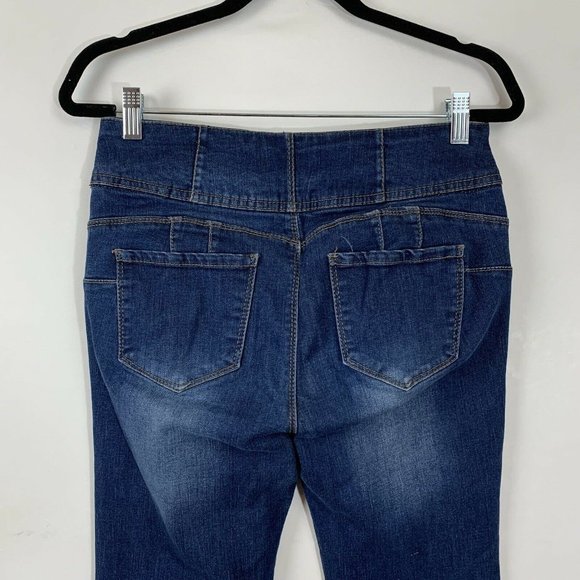 Wax Jean Tummy That Im Beautiful Size 7 Juniors Highwaist Skinny Jeans - Picture 6 of 8